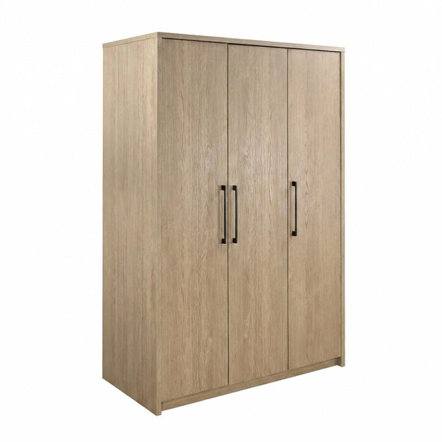 Cerda Latte 3-door Bedroom Wardrobe Storage Cabinet Armoire - Ornate Home