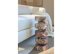 Cerise Cherry Gold Marble Spot Table - Ornate Home