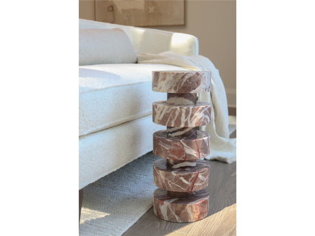 Cerise Cherry Gold Marble Spot Table - Ornate Home
