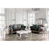 Cerise Gray/Antique White Loveseat - Ornate Home
