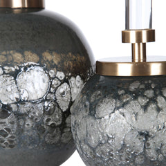 Cessair Gray Art Glass Bottles (Set of 2) - Ornate Home