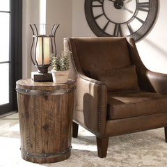 Ceylon Wine Barrel Side Table - Ornate Home
