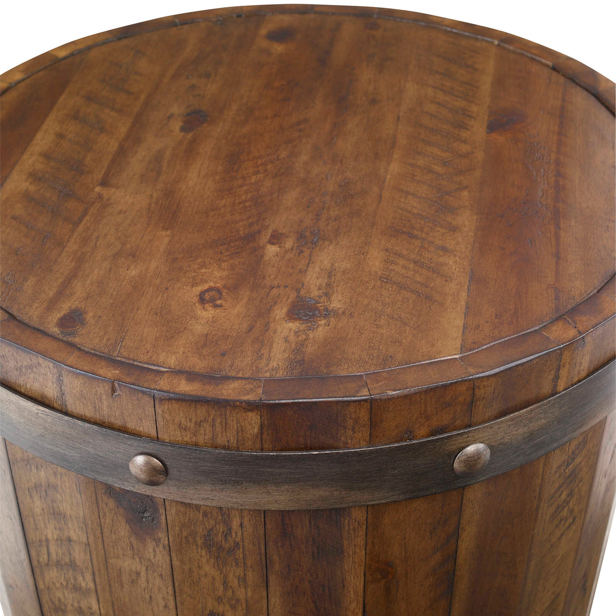 Ceylon Wine Barrel Side Table - Ornate Home