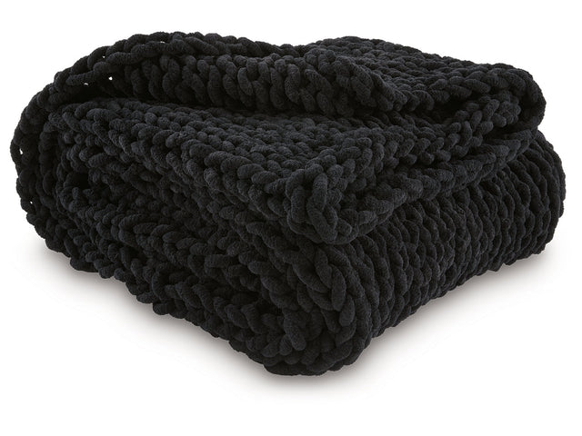 Chaddon Black Throw - Ornate Home