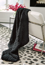 Chaddon Black Throw - Ornate Home