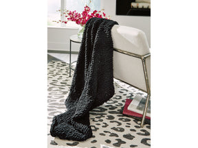 Chaddon Black Throw (Set of 3) (Online Special Price) - Ornate Home