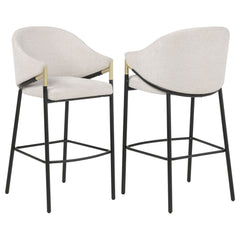 Chadwick Beige Fabric Upholstered Bar Chair (Set of 2) - Ornate Home