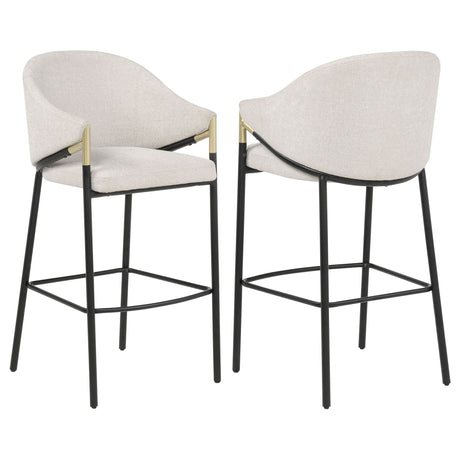 Chadwick Beige Fabric Upholstered Bar Chair (Set of 2) - Ornate Home