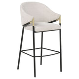 Chadwick Beige Fabric Upholstered Bar Chair (Set of 2) - Ornate Home