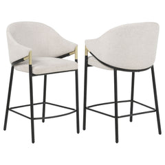Chadwick Beige Fabric Upholstered Counter Height Chair (Set of 2) - Ornate Home