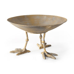 Chadwick Gold Metal Webbed Feet Bowl - Ornate Home