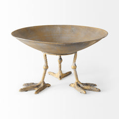 Chadwick Gold Metal Webbed Feet Bowl - Ornate Home