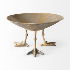 Chadwick Gold Metal Webbed Feet Bowl - Ornate Home