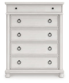Chadworth Antique White Chest of Drawers - Ornate Home