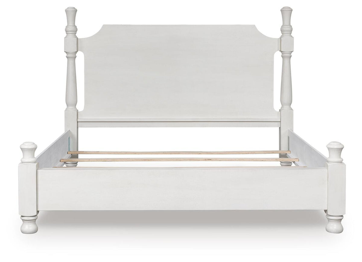 Chadworth Antique White King Poster Bed (Online Special Price) - Ornate Home