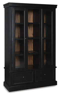 Chadworth Black/Brown Curio - Ornate Home