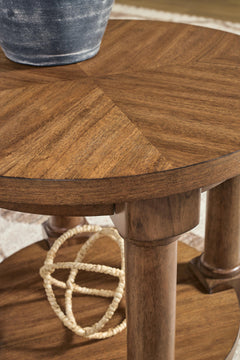 Chadworth Medium Brown Round End Table - Ornate Home