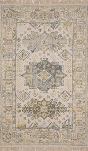 Chaela Ivory & Olive Area Rug - Ornate Home