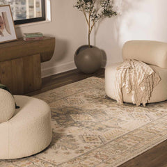 Chaela Ivory & Olive Area Rug - Ornate Home