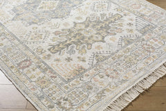 Chaela Ivory & Olive Area Rug - Ornate Home