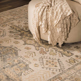 Chaela Ivory & Olive Area Rug - Ornate Home