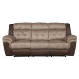 Chai Brown Double Reclining Sofa - Ornate Home