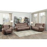 Chai Brown Double Reclining Sofa - Ornate Home