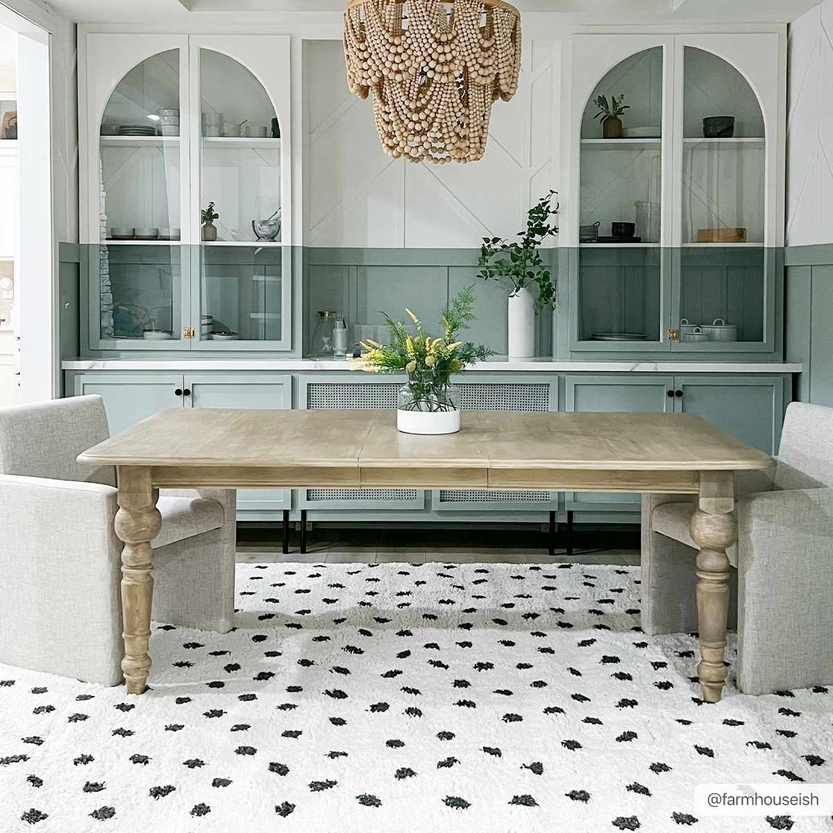 Chaia Dotted Black & White Plush Rug - Clearance - Ornate Home