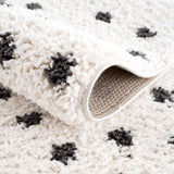 Chaia Dotted Black & White Plush Rug - Clearance - Ornate Home