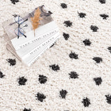 Chaia Dotted Black & White Plush Rug - Clearance - Ornate Home