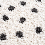 Chaia Dotted Black & White Plush Rug - Clearance - Ornate Home