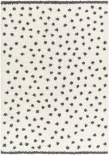 Chaia Dotted Black & White Plush Rug - Clearance - Ornate Home