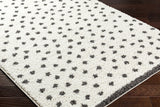 Chaia Dotted Black & White Plush Rug - Clearance - Ornate Home