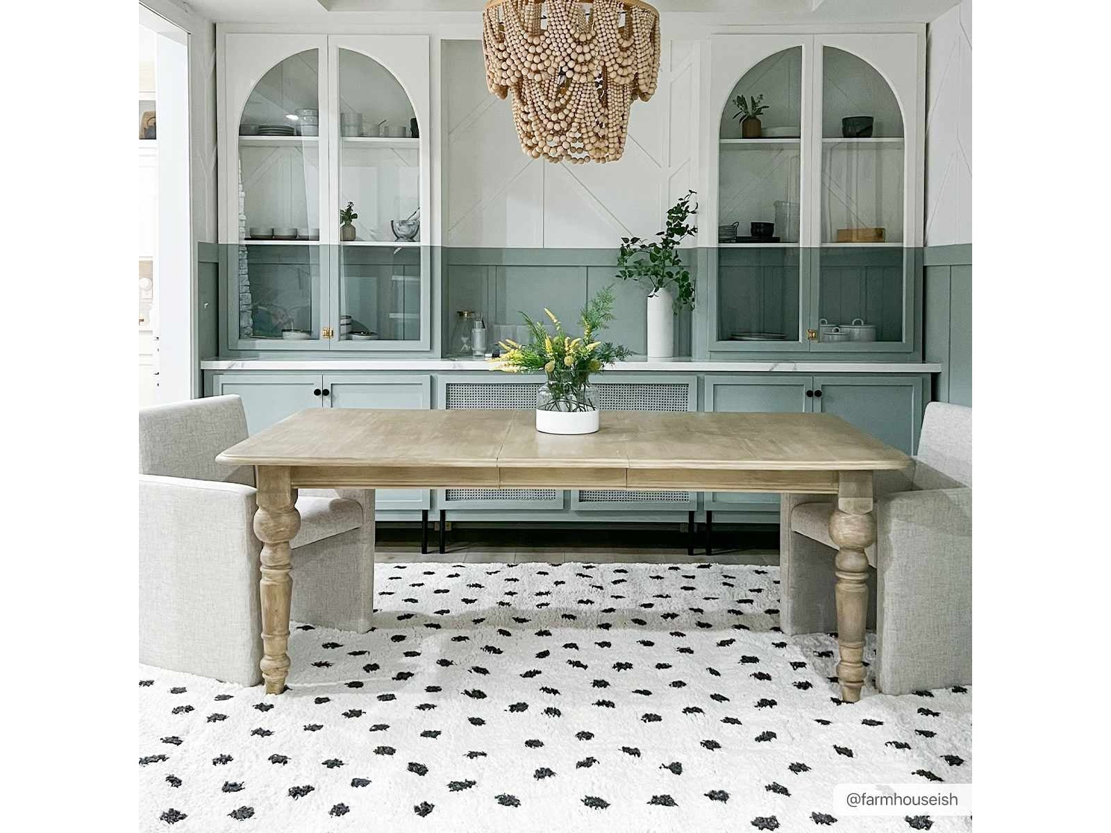 Chaia Dotted Black & White Plush Rug - Ornate Home