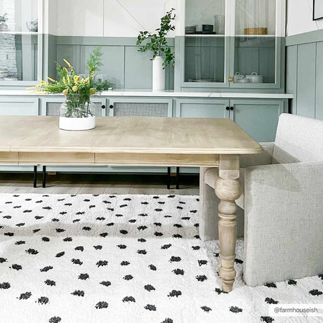 Chaia Dotted Black & White Plush Rug - Ornate Home