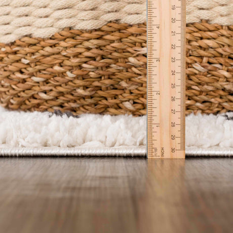 Chaia Dotted Black & White Plush Rug - Ornate Home