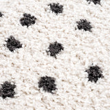 Chaia Dotted Black & White Plush Rug - Ornate Home