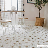 Chaia Dotted Cream & Brown Plush Rug - Ornate Home