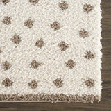 Chaia Dotted Cream & Brown Plush Rug - Ornate Home