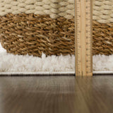 Chaia Dotted Cream & Brown Plush Rug - Ornate Home
