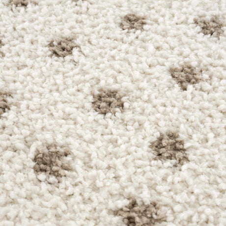 Chaia Dotted Cream & Brown Plush Rug - Ornate Home