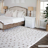 Chaia Dotted Cream & Brown Plush Rug - Ornate Home