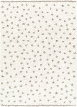 Chaia Dotted Cream & Gray Plush Area Rug - Clearance - Ornate Home