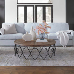 Chain Reaction Brown Wooden Coffee Table - Ornate Home