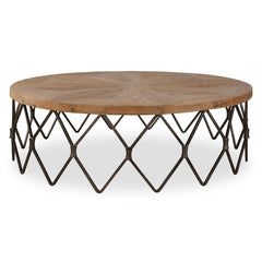Chain Reaction Brown Wooden Coffee Table - Ornate Home