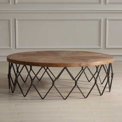 Chain Reaction Brown Wooden Coffee Table - Ornate Home