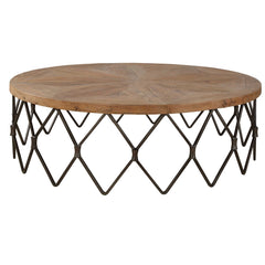 Chain Reaction Brown Wooden Coffee Table - Ornate Home