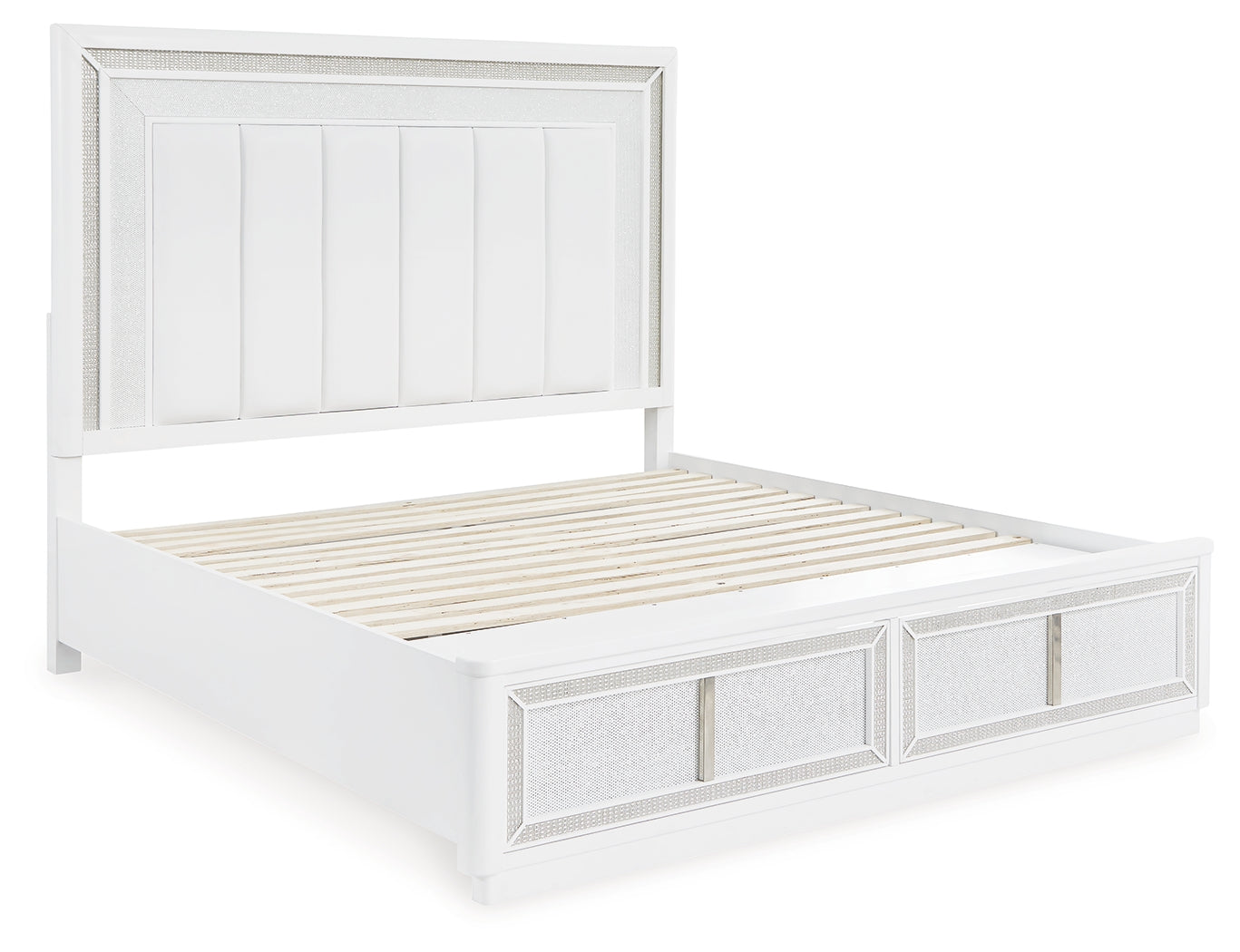Chalanna Queen Upholstered Storage Bedroom Set with Dresser and Mirror (Online Special Price) - Ornate Home