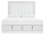 Chalanna Queen Upholstered Storage Bedroom Set with Dresser and Mirror (Online Special Price) - Ornate Home