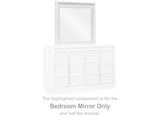Chalanna White Bedroom Mirror - Ornate Home